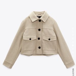 ZARA CROPPED SOFT OVERSHIRT